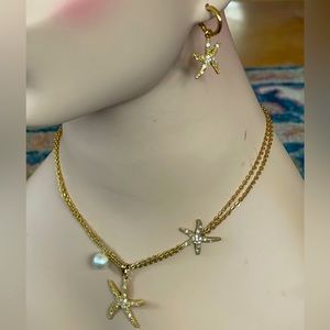 Necklace and Earring Set Signed